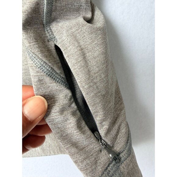Lululemon Gray Long Sleeve Crew Neck Top Size 4 Lightweight Mesh Back Panels - Picture 9 of 13